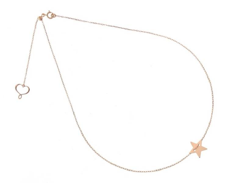 AURUM NECKLACE MADE IN 18 KARAT ROSE GOLD AND PASSING THROUGH STAR MAMAN ET SOPHIE GHAUM3